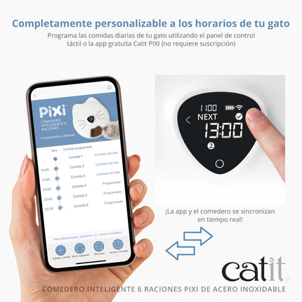 Catit PIXI Comedero Acero Inox. 6 Raciones