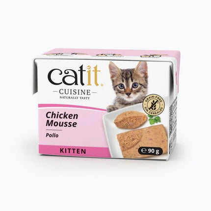 Catit Cuisine Kitten Mousse Pollo con Pavo de 90g (Pack de 12 uds)