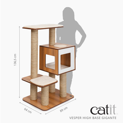 Catit Vesper High Base Gigante - Roble