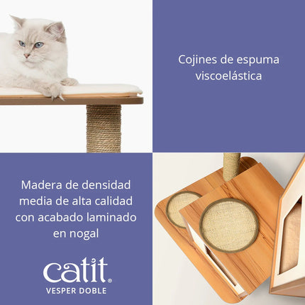Catit Vesper Doble - Nogal
