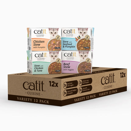Catit Cuisine Selection Guiso de Pack Variado de 12x95g