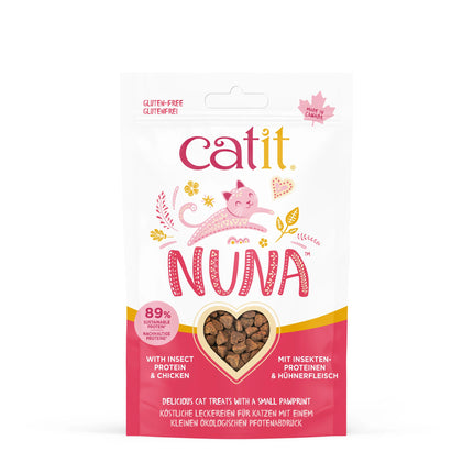 Catit Nuna Snack Proteína Insecto y Pollo - 60g (Pack de 8 uds)