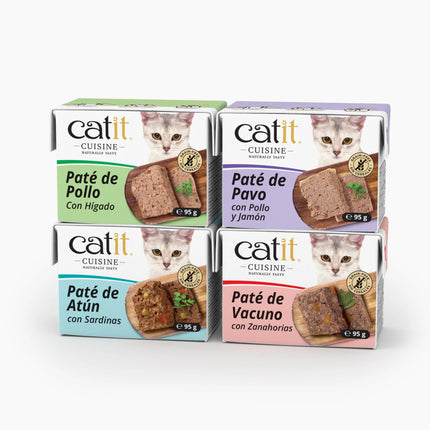 Catit Cuisine Paté de Vacuno con Zanahoria de 95g (Pack de 12 uds)