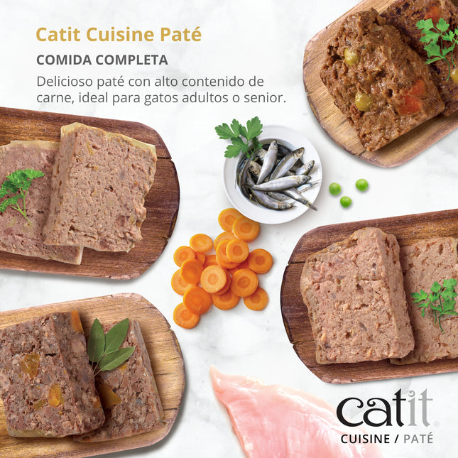 Catit Cuisine Paté de Vacuno con Zanahoria de 95g (Pack de 12 uds)
