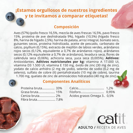 Catit Recipes Adulto Aves de 400 gramos (Pack de 6 uds)