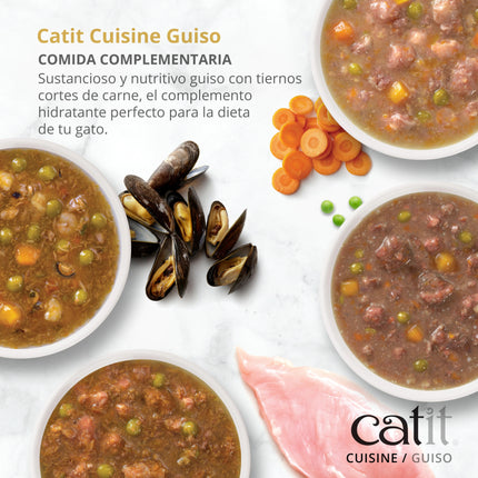 Catit Cuisine Guiso de Pollo con Calabaza de 95g (Pack de 12 uds)