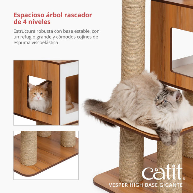 Catit Vesper High Base Gigante - Roble