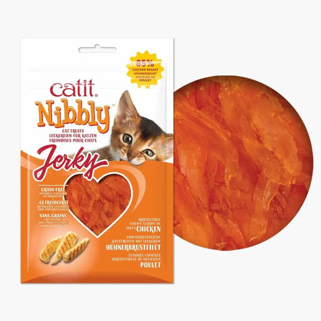 Catit Nibbly Jerky - Pollo - 30g (Pack de 12 uds)
