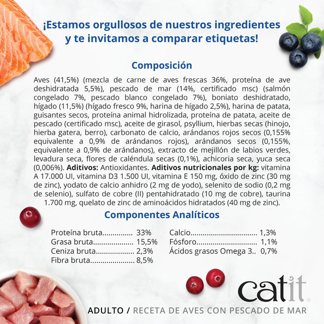 Catit Recipes Adulto Pescado de Mar de 400 gramos (Pack de 6 uds)