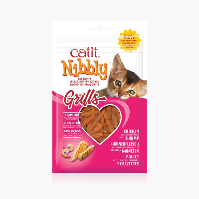 Catit Nibbly Grills de Pollo & Gambas de 30g (Pack de 3 uds)