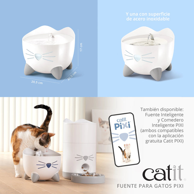 Catit PIXI Fuente 2,5 litros - Rosa