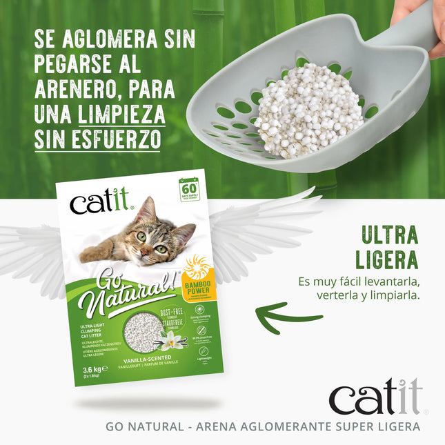 Catit Go Natural! Arena de Bambú Vainilla 1,4kg