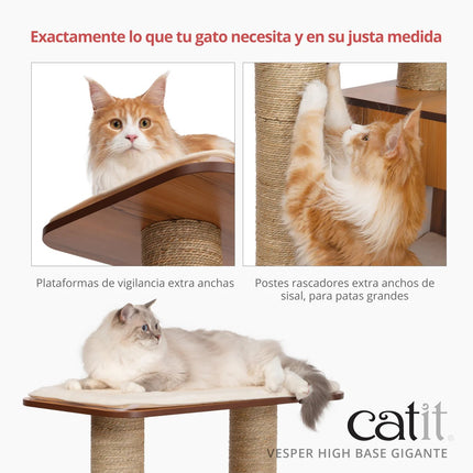Catit Vesper High Base Gigante - Roble