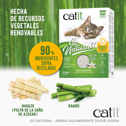 Catit Go Natural! Arena de Bambú Vainilla 1,4kg