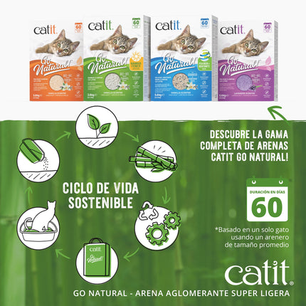 Catit Go Natural! Arena de Bambú Vainilla 1,4kg