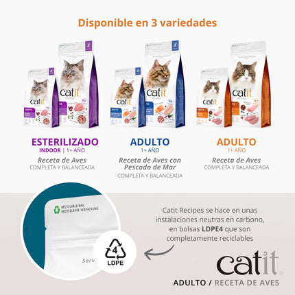 Catit Recipes Esterilizado Aves de 400 gramos (Pack de 6 uds)
