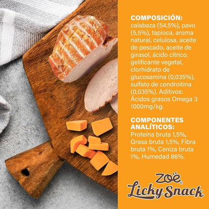 ZOE Licky Snack - Calabaza & Pavo - 85g (Pack de 4 uds)