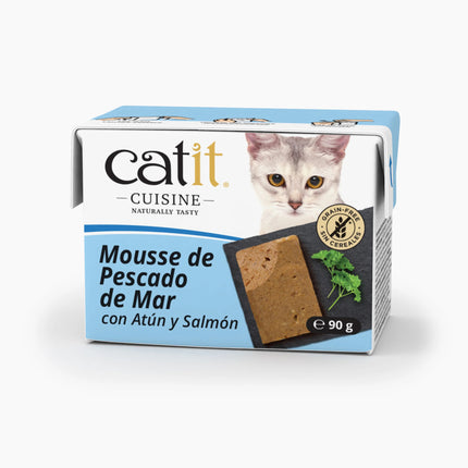 Catit Cuisine Mousse de Pescado de Mar de 90g (Pack de 12 uds)