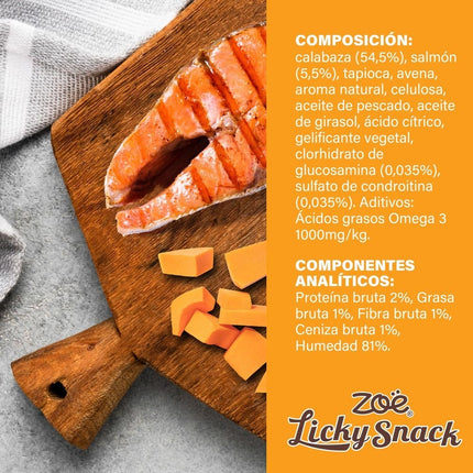 ZOE Licky Snack - Calabaza & Salmón - 85g (Pack de 4 uds)