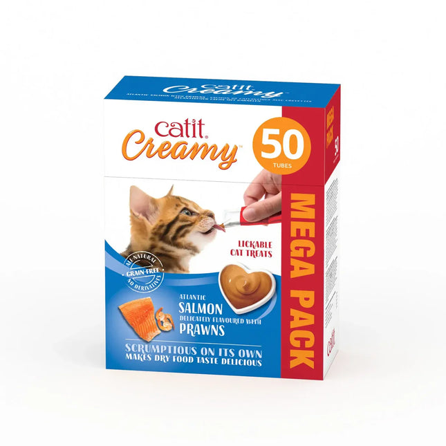Catit Creamy Salmón y Gambas - 50x10g