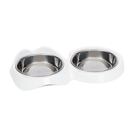 Catit PIXI Comedero Doble - Blanco
