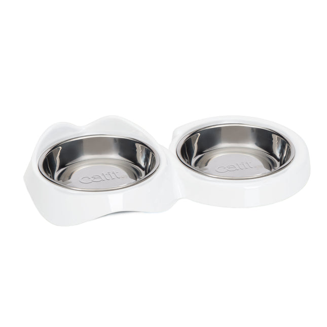 Catit PIXI Comedero Doble - Blanco