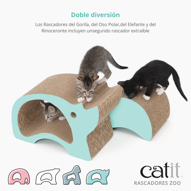 Catit Zoo Rascador Rinoceronte 2-en-1