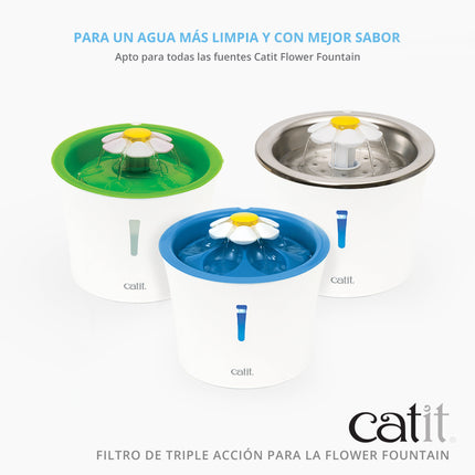 Catit Filtro Triple Acción (Menos Plástico), 6 uds