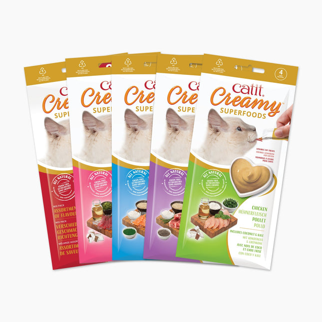Catit Creamy Superfood Multipack - 8x10g (Pack de 12 uds)